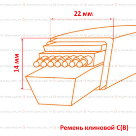 Ремень клиновой C(В)-3385 (кевларовый корд)